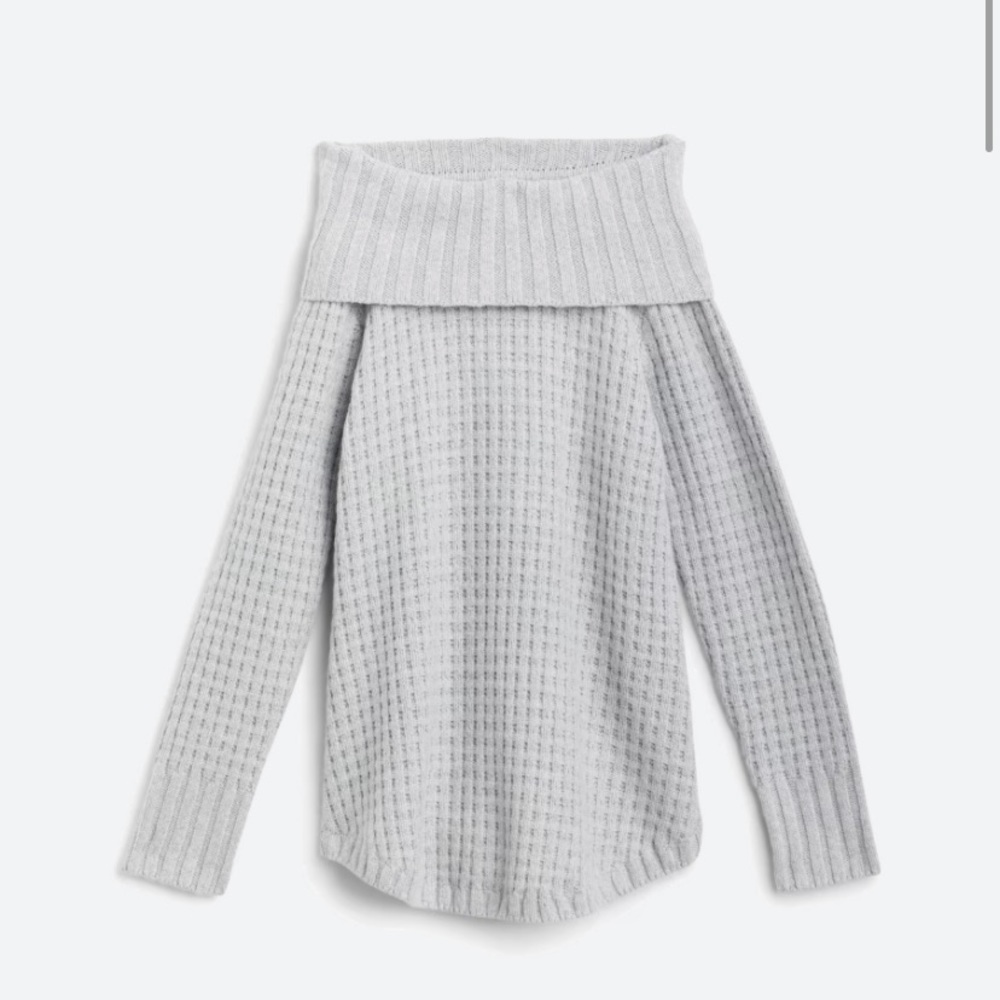 Raymond Waffle Cowl Neck Pullover